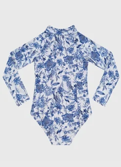 Shop Juniors (3-7)|One Pieces^Aqua Blu Long Sleeve One Piece Azalea