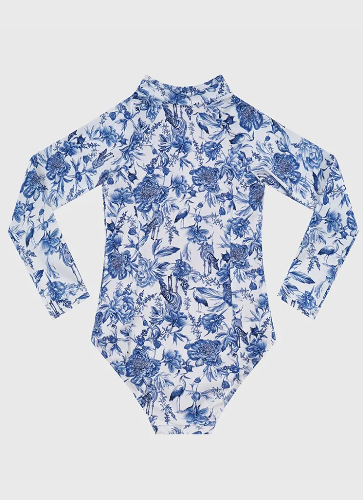 Shop Juniors (3-7)|One Pieces^Aqua Blu Long Sleeve One Piece Azalea