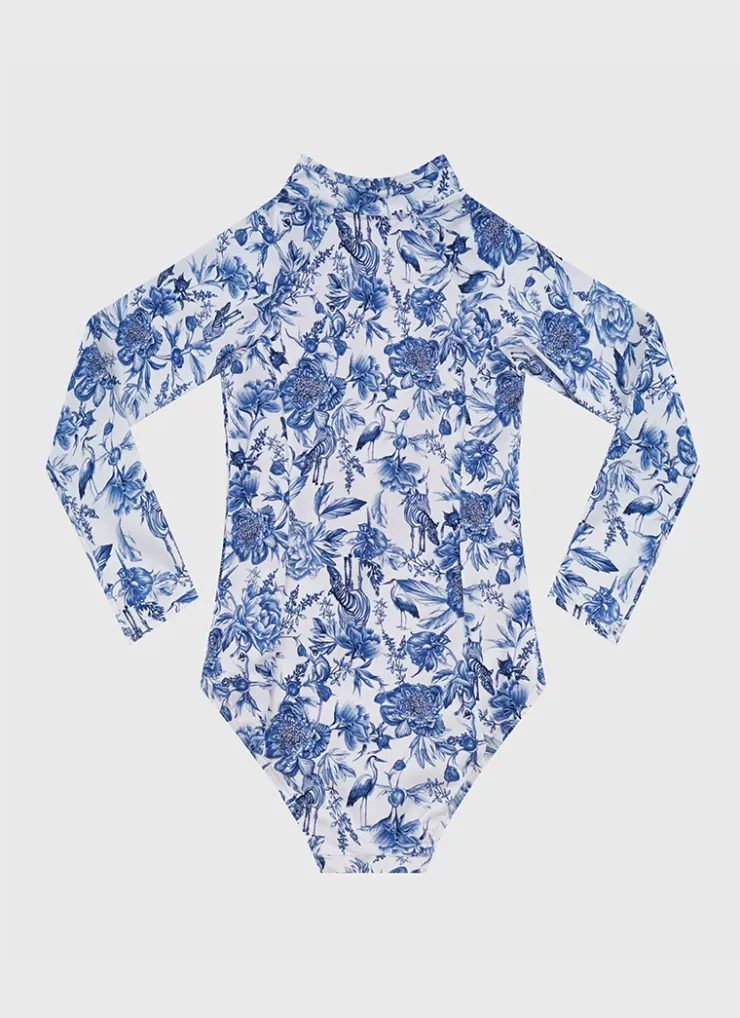 Shop Teens (8-16)|One Pieces^Aqua Blu Long Sleeve One Piece Azalea