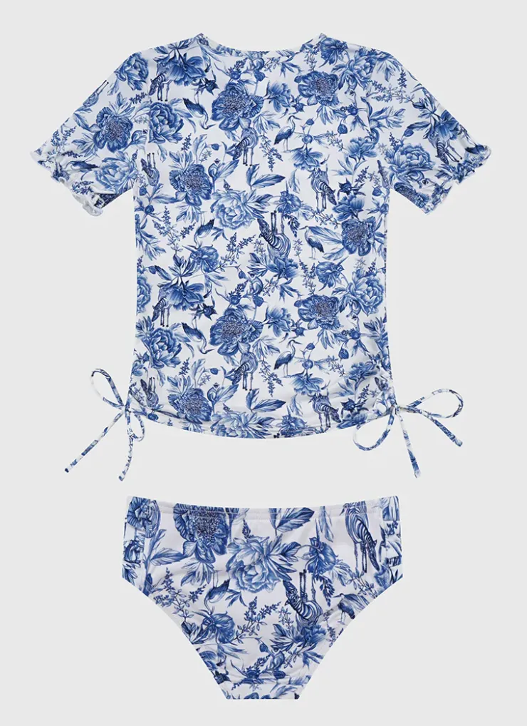 Shop Juniors (3-7)|Rashies^Aqua Blu Short Sleeve Rash Vest Set Azalea