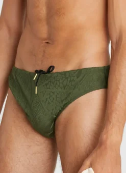 Racer Briefs^Aqua Blu Back to Basics Racer Briefs Olive