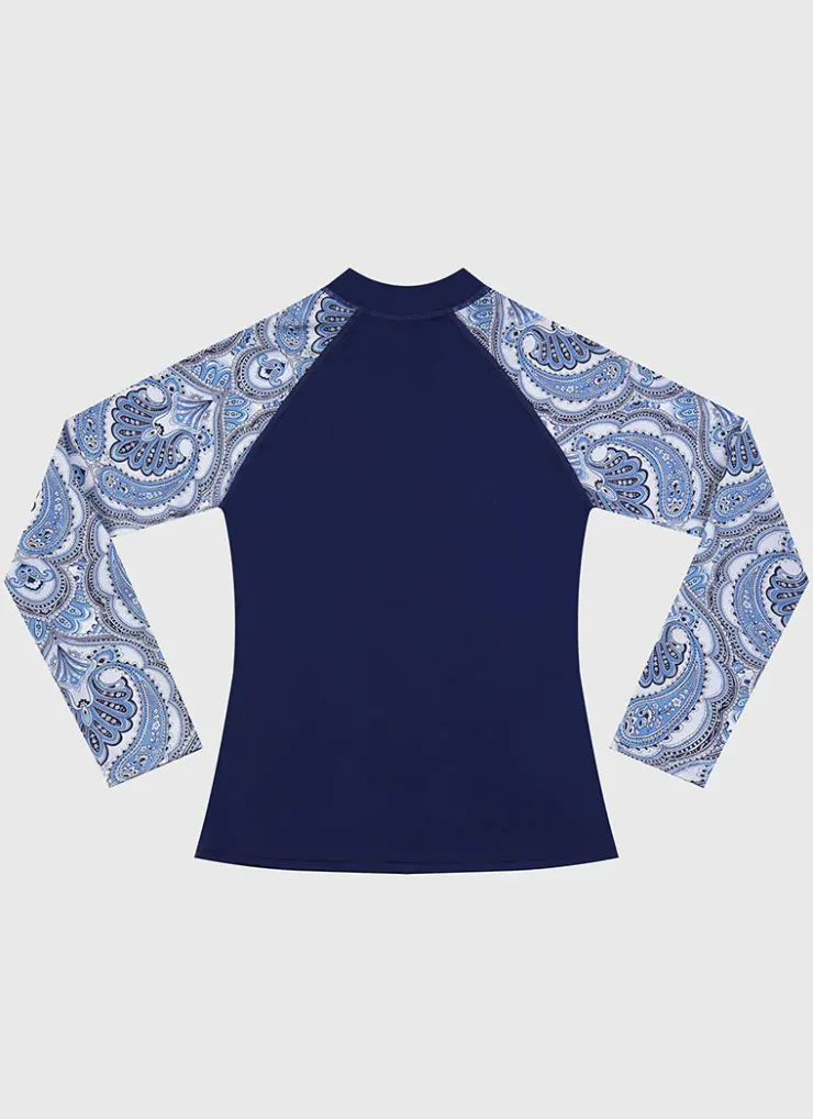 Shop Teens (8-16)|Rashies^Aqua Blu Long Sleeve Rash Vest Baroque