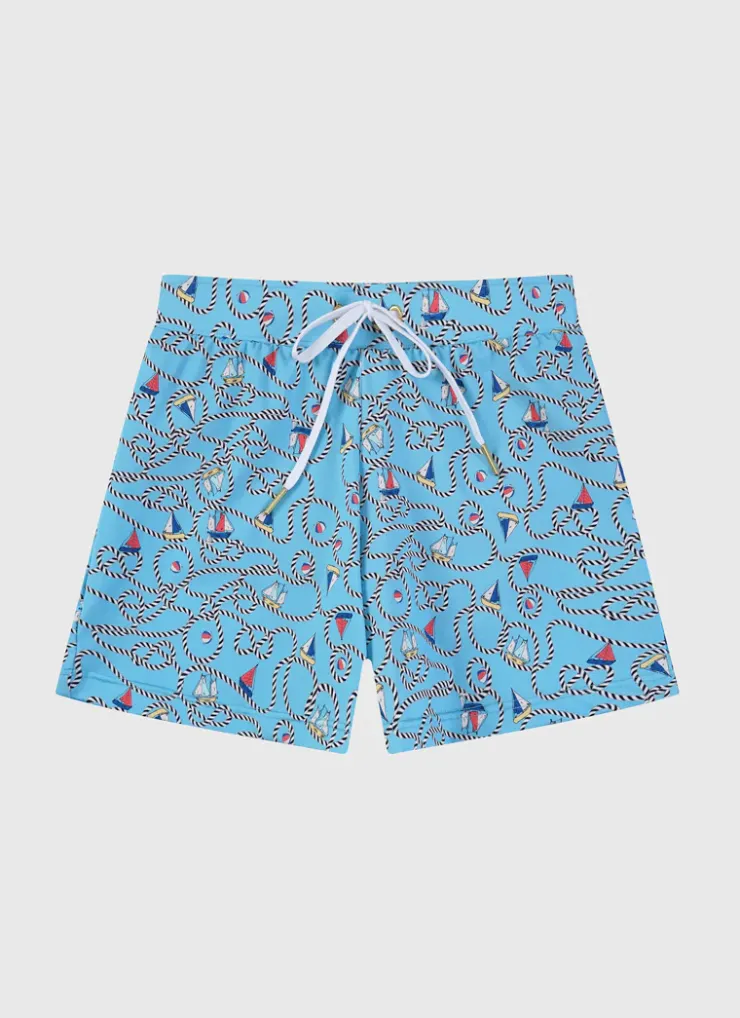 Shop Teens (8-16)|Bottoms^Aqua Blu Lycra Swim Shorts Bowline