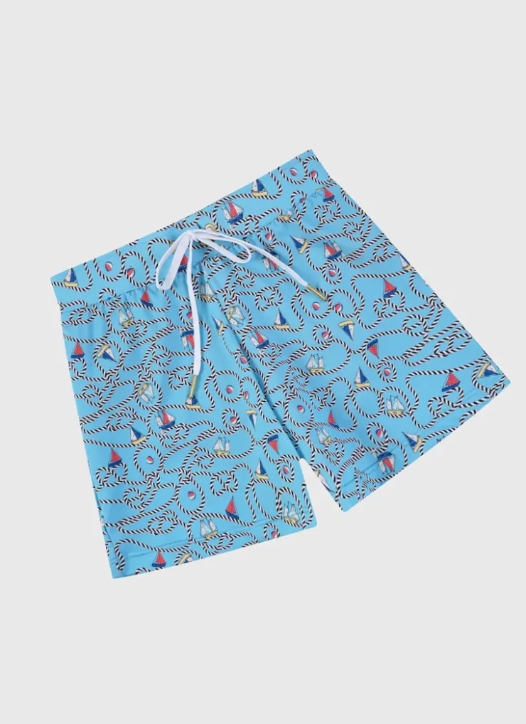 Shop Teens (8-16)|Bottoms^Aqua Blu Lycra Swim Shorts Bowline