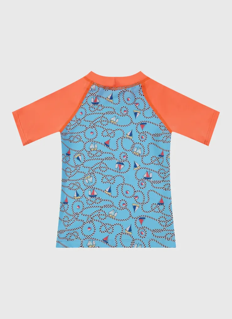 Rashies^Aqua Blu Short Sleeve Rash Vest Bowline