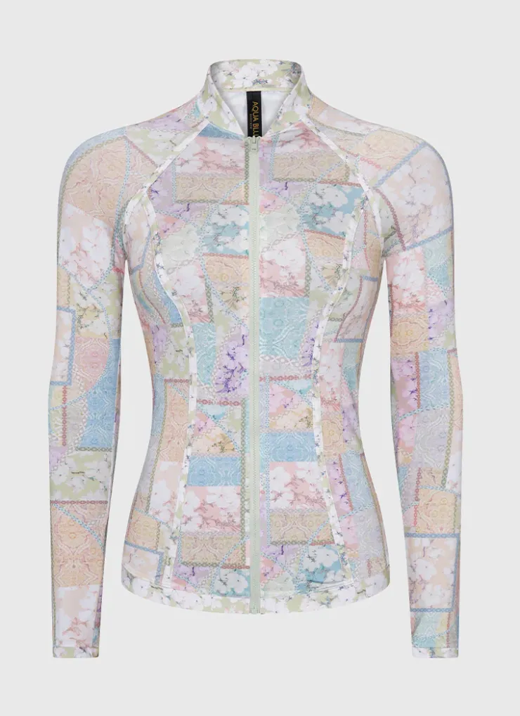 Rash Guards|Tops^Aqua Blu Lyla Rash Guard Brindle