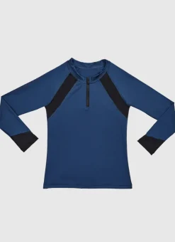 Shop Juniors (3-7)^Aqua Blu Building Blocks Long Sleeve Rash Vest (SAMPLE)