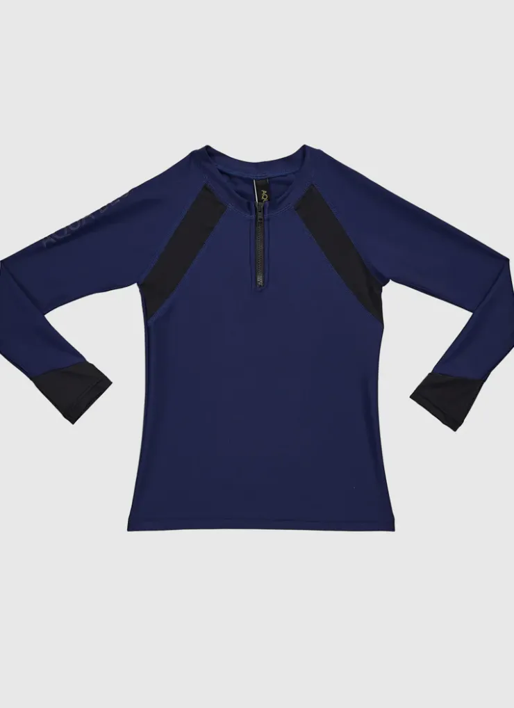 Shop Juniors (3-7)^Aqua Blu Building Blocks Long Sleeve Rash Vest Grey