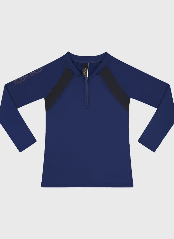 Rashies^Aqua Blu Building Blocks Long Sleeve Rash Vest