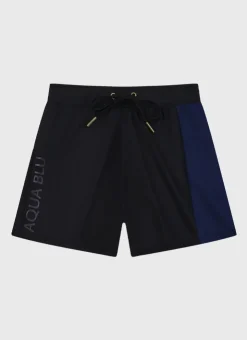 Boardshorts|Bottoms^Aqua Blu Building Blocks Lycra Swim Shorts