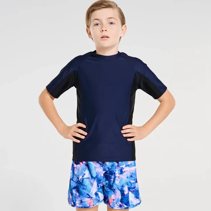 Shop Teens (8-16)^Aqua Blu Building Blocks Short Sleeve Rash Vest