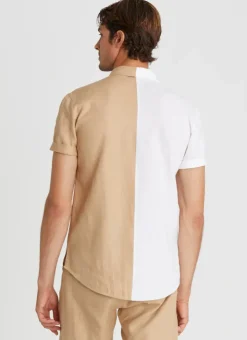 Tops|Tops^Aqua Blu Liam Shirt Caramel