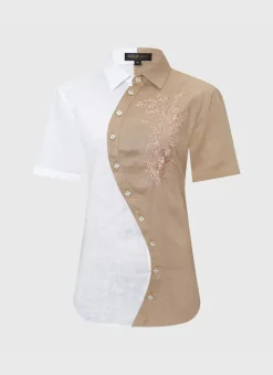 Tops|Tops^Aqua Blu Liam Shirt Caramel