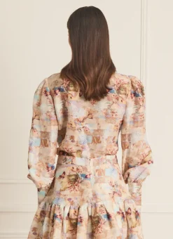 Tops^Aqua Blu Daphne Blouse Celestial