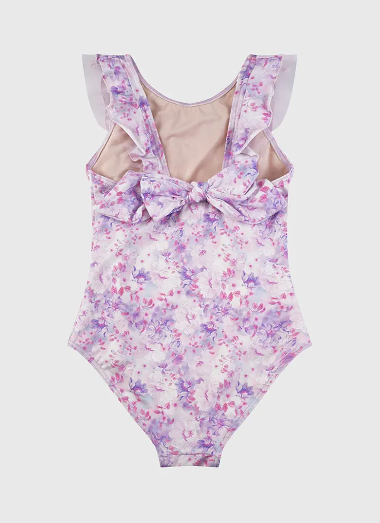 Shop Juniors (3-7)|One Pieces^Aqua Blu Frill One Piece Cherry Blossom