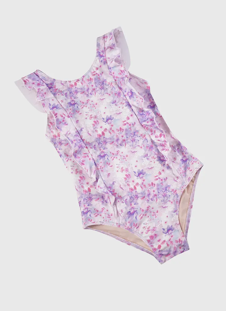 Shop Juniors (3-7)|One Pieces^Aqua Blu Frill One Piece Cherry Blossom