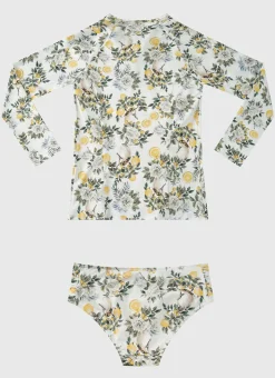 Shop Juniors (3-7)|Rashies^Aqua Blu Long Sleeve Rash Vest Set Clementine