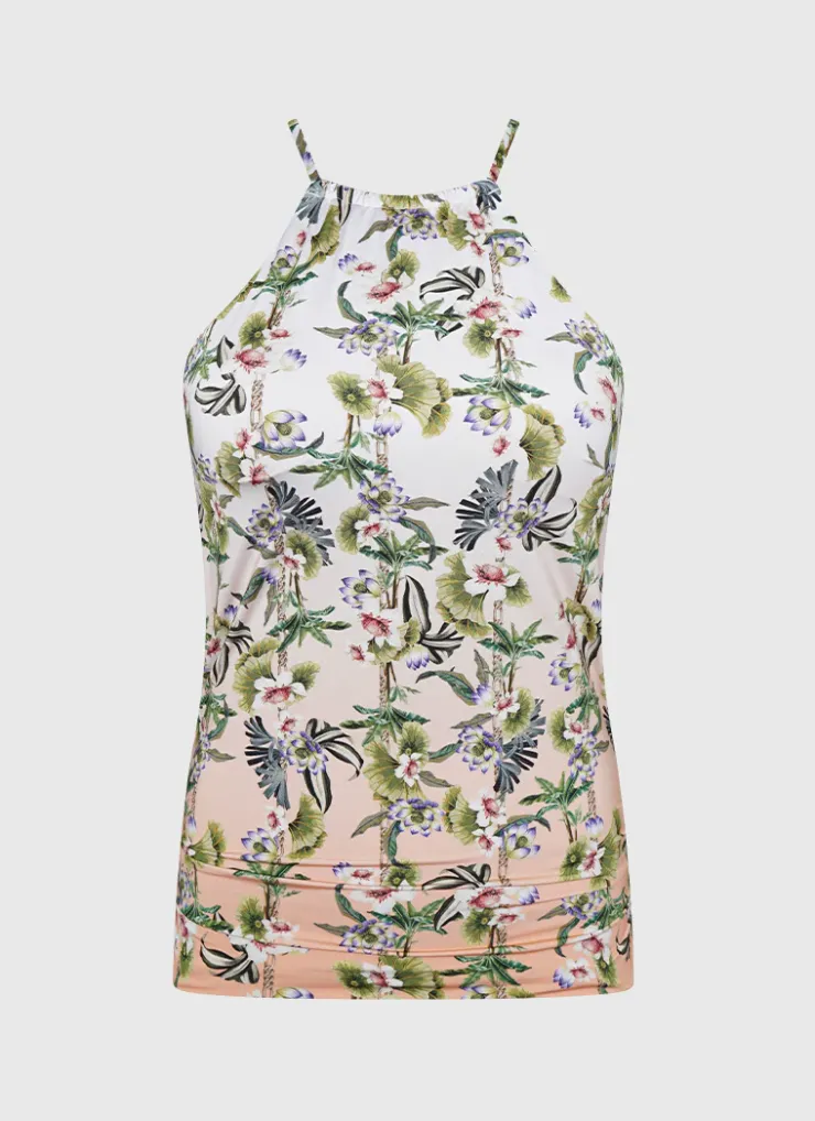 Singlet Tankini|Tops^Aqua Blu Lawley Tankini Daffodil