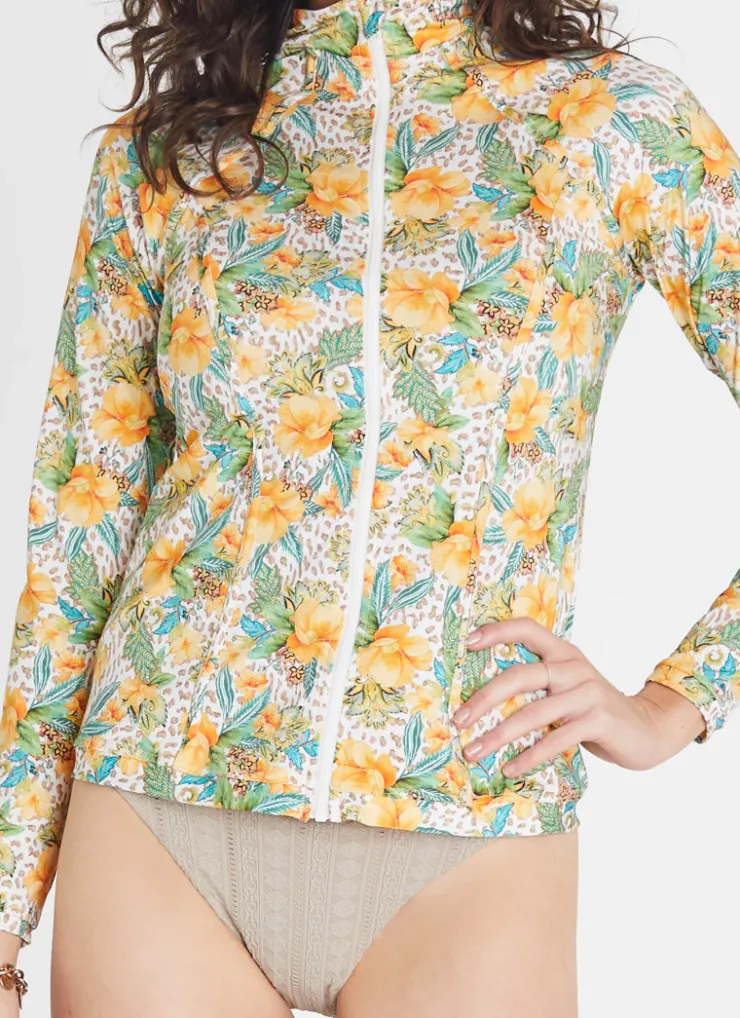 Rash Guards|Tops^Aqua Blu Hayley Rash Guard Dahlia