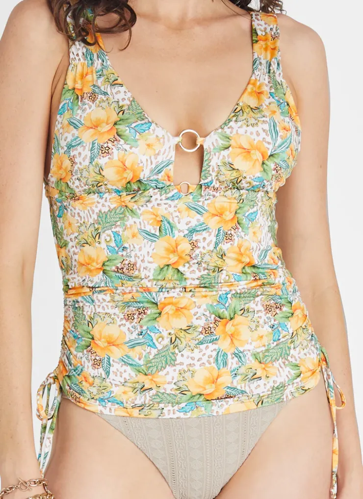 Singlet Tankini|Tops^Aqua Blu Katie Tankini Dahlia