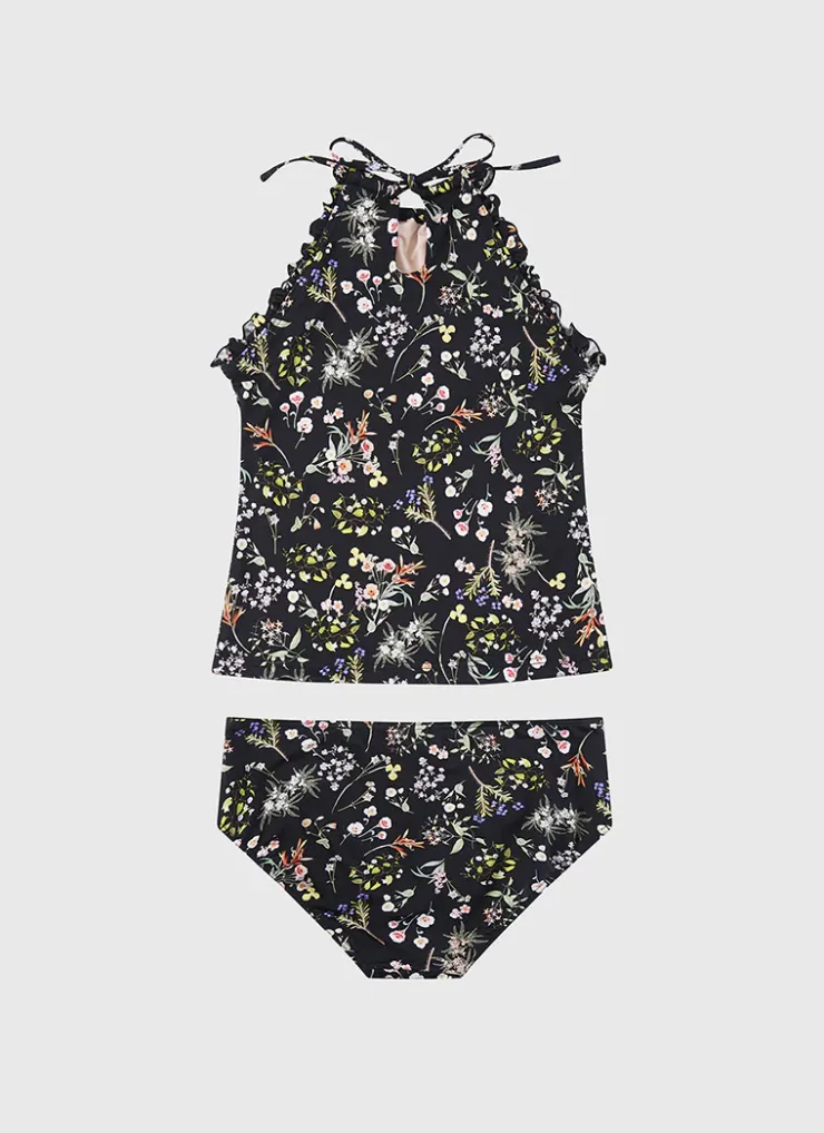Shop Teens (8-16)|Sets^Aqua Blu Halter Neck Tankini Set (SAMPLE) Dandelion