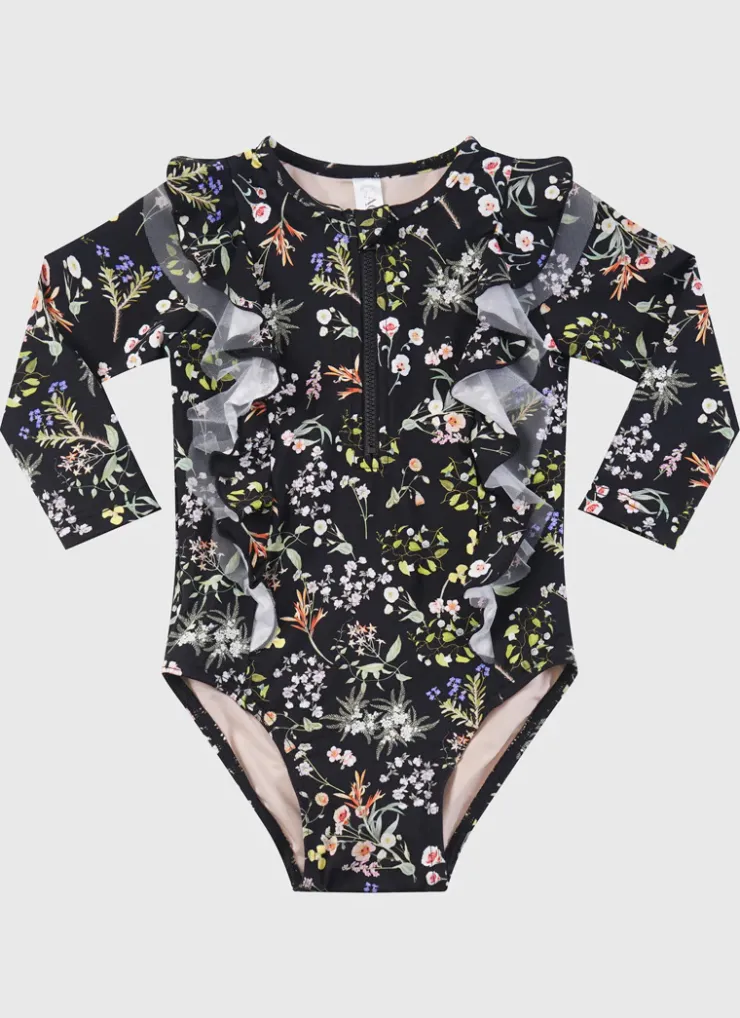 Shop Infants (00-2)|One Pieces^Aqua Blu Long Sleeve One Piece Dandelion