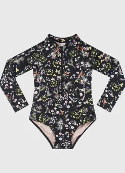 Shop Juniors (3-7)|One Pieces^Aqua Blu Long Sleeve One Piece Dandelion