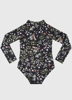 Shop Juniors (3-7)|One Pieces^Aqua Blu Long Sleeve One Piece Dandelion