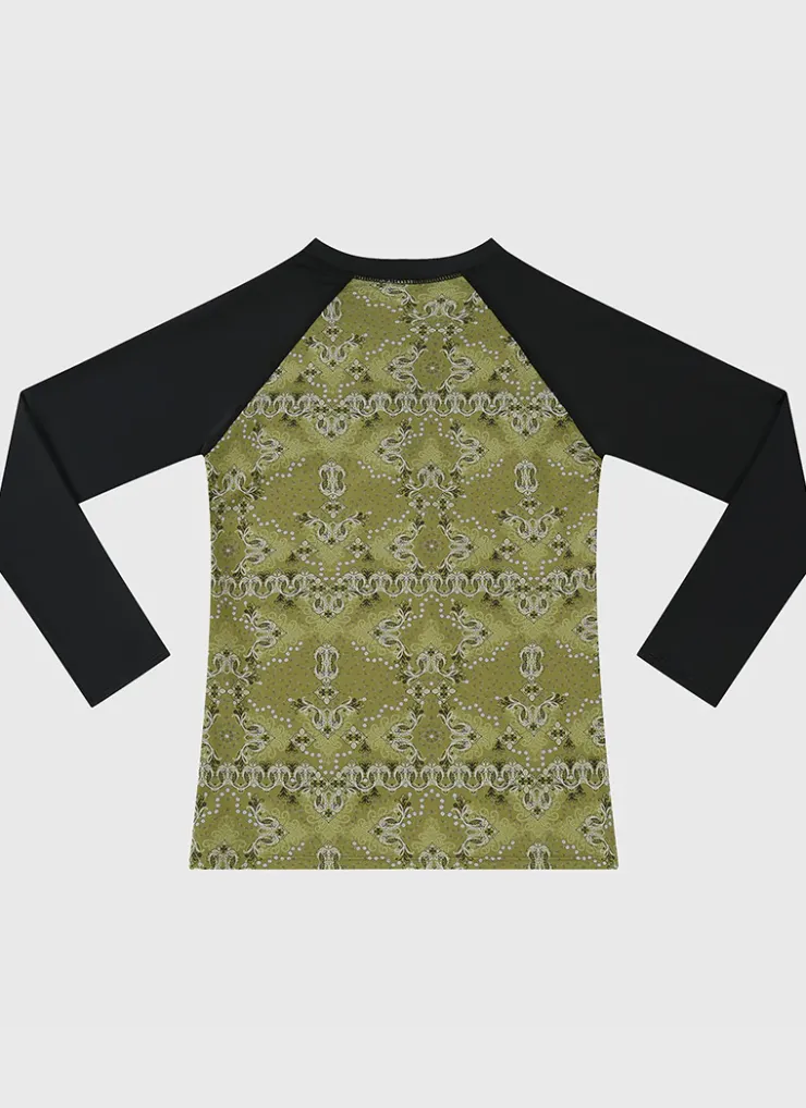 Shop Teens (8-16)^Aqua Blu Long Sleeve Rash Vest Driftwood