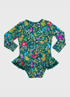 Shop Infants (00-2)|One Pieces^Aqua Blu Long Sleeve One Piece Elm