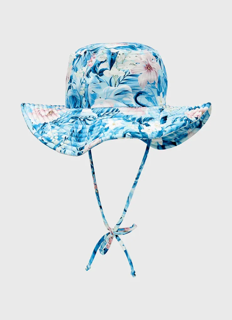 Shop Infants (00-2)|Hats^Aqua Blu Lycra Bucket Hat Everglade
