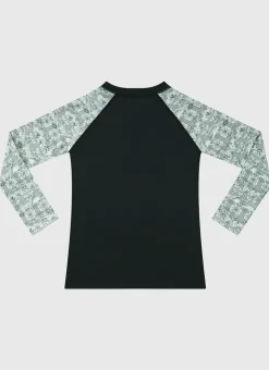 Shop Teens (8-16)|Rashies^Aqua Blu Long Sleeve Rash Vest Evergreen