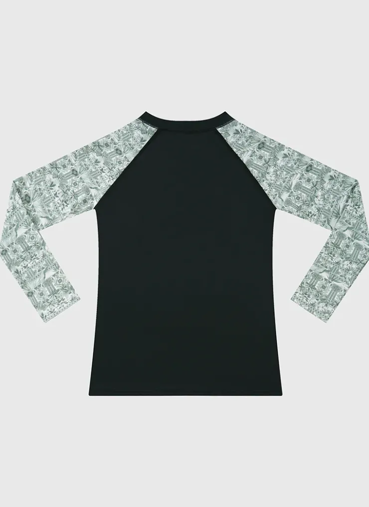 Shop Teens (8-16)|Rashies^Aqua Blu Long Sleeve Rash Vest Evergreen