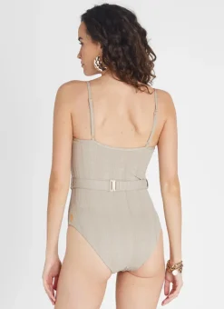 One Pieces^Aqua Blu Fawn Hannah One Piece Beige
