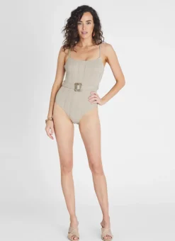 One Pieces^Aqua Blu Fawn Hannah One Piece Beige