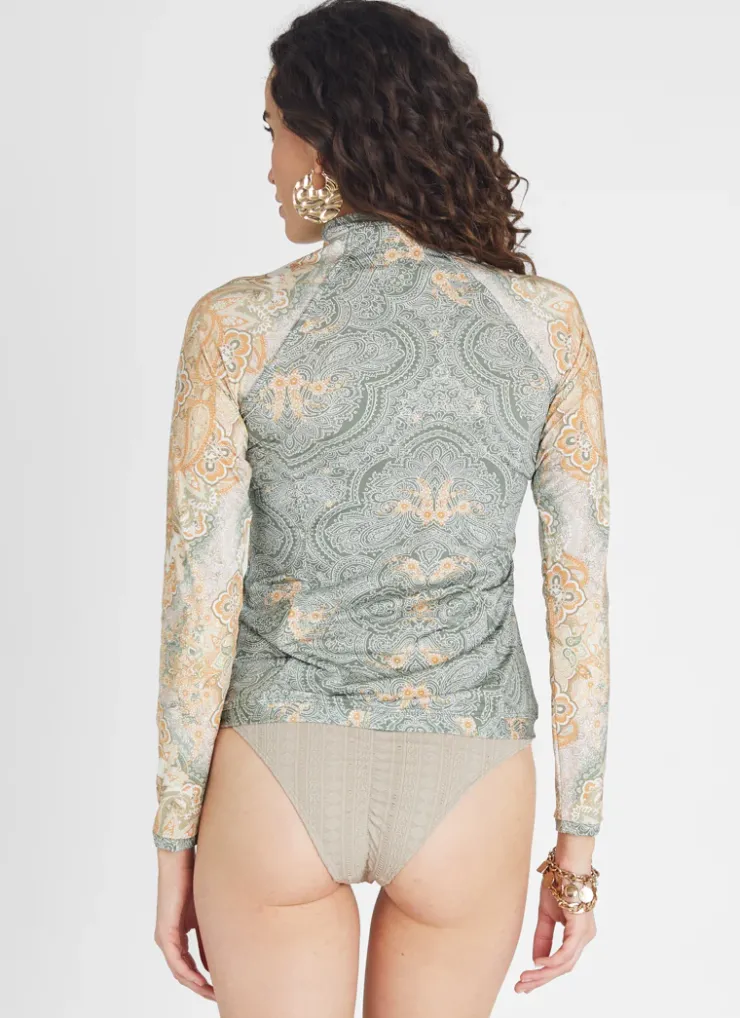 Rash Guards|Tops^Aqua Blu Hayley Rash Guard Floret