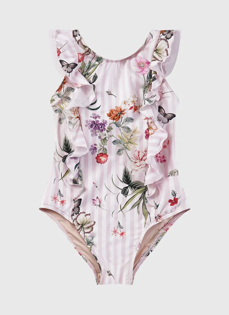 One Pieces^Aqua Blu Frill One Piece Flutter