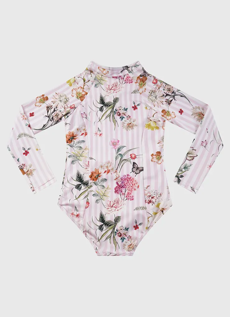 Shop Juniors (3-7)|One Pieces^Aqua Blu Long Sleeve One Piece Flutter