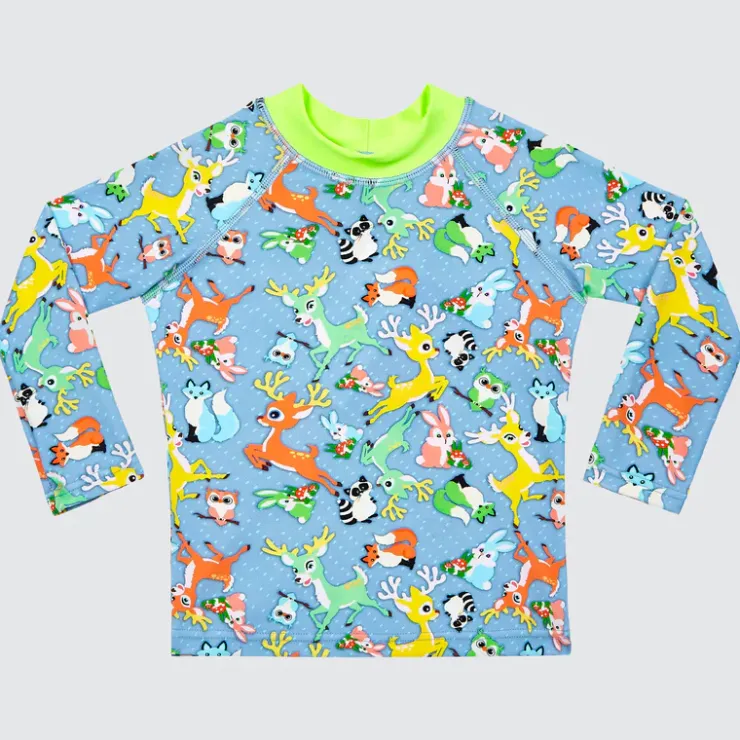 Shop Infants (00-2)^Aqua Blu Long Sleeve Rash Vest Forest Adventures