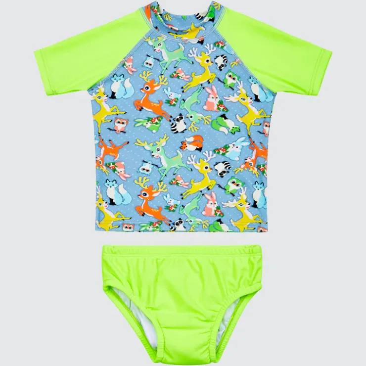 Shop Infants (00-2)^Aqua Blu Rashie and Swim Nappy Set Forest Adventures