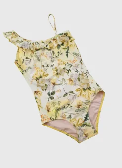 One Pieces^Aqua Blu One Shoulder One Piece Holly