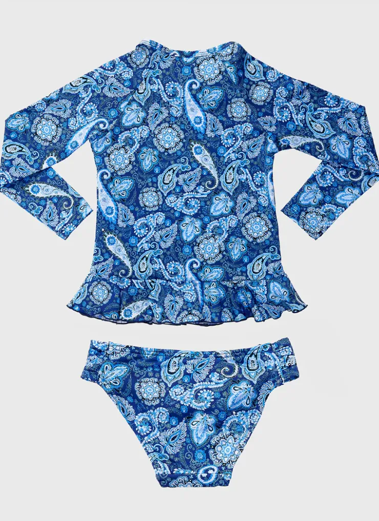 Shop Juniors (3-7)|Rashies^Aqua Blu Long Sleeve Rash Vest Set Laurel