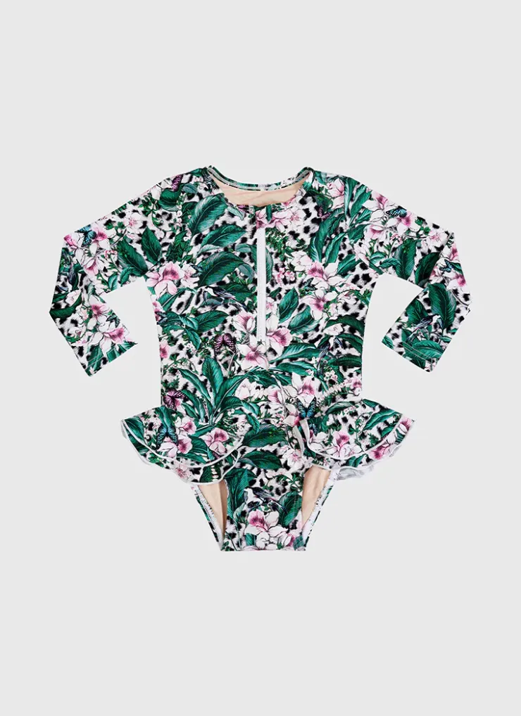 Shop Infants (00-2)|One Pieces^Aqua Blu Long Sleeve One Piece Lily