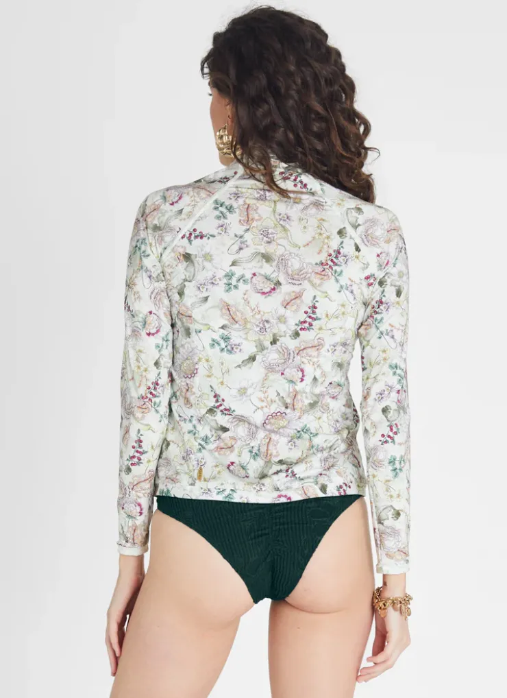 Rash Guards|Tops^Aqua Blu Hayley Rash Guard Lotus