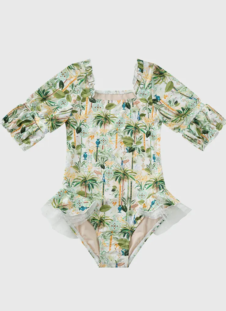 Shop Juniors (3-7)|One Pieces^Aqua Blu Short Sleeve Puff One Piece Madagascar