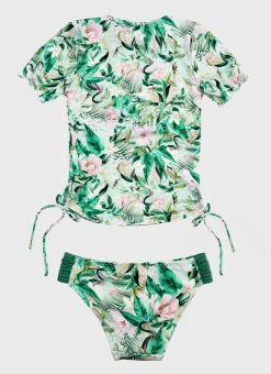 Shop Juniors (3-7)|Rashies^Aqua Blu Short Sleeve Rash Vest Set Marabou