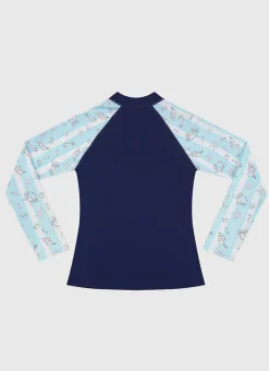 Shop Teens (8-16)|Rashies^Aqua Blu Long Sleeve Rash Vest Mariner