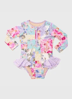 Shop Infants (00-2)|One Pieces^Aqua Blu Long Sleeve One Piece Meadow