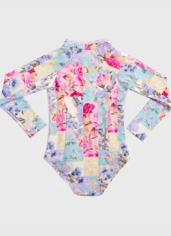 Shop Teens (8-16)|One Pieces^Aqua Blu Long Sleeve One Piece Meadow