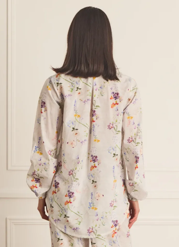 Tops^Aqua Blu Odilia Beach Shirt Moonflower